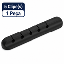 Organizador de Cabos em Silicone Autoadesivo – Suporte para 1, 3, 5 ou 7 Cabos | Mesa, Escritório e Home Office