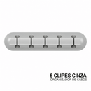 Organizador de Cabos em Silicone Autoadesivo – Suporte para 1, 3, 5 ou 7 Cabos | Mesa, Escritório e Home Office