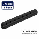 Organizador de Cabos em Silicone Autoadesivo – Suporte para 1, 3, 5 ou 7 Cabos | Mesa, Escritório e Home Office