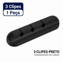 Organizador de Cabos em Silicone Autoadesivo – Suporte para 1, 3, 5 ou 7 Cabos | Mesa, Escritório e Home Office