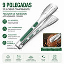 Pegador de Alimentos em Aço Inox com Trava – Pinça para Churrasco, Saladas e Cozinha