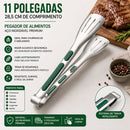 Pegador de Alimentos em Aço Inox com Trava – Pinça para Churrasco, Saladas e Cozinha
