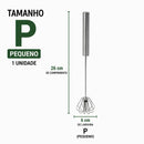 Batedor de Ovos Semiautomático em Aço Inox – Misturador Manual Rápido para Ovos, Cremes e Massas