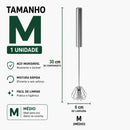 Batedor de Ovos Semiautomático em Aço Inox – Misturador Manual Rápido para Ovos, Cremes e Massas