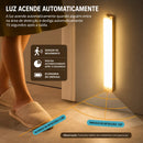 Luminária LED com Sensor de Movimento Recarregável USB – Luz Magnética para Armários, Cozinha, Corredores e Closets