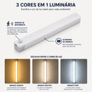 Luminária LED com Sensor de Movimento Recarregável USB – Luz Magnética para Armários, Cozinha, Corredores e Closets