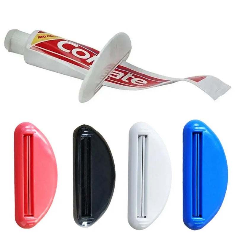 Espremedor reutilizável para tubos de pasta de dente, cremes e pomadas, disponível em várias cores, ideal para aproveitar todo o conteúdo do tubo.