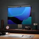 Luminária LED Baseus para monitor com alimentação USB, brilho ajustável e iluminação sem reflexos na tela.
