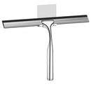 Rodo limpador de vidros em aço inoxidável com lâmina de silicone, ideal para box de banheiro, espelhos, janelas e superfícies de vidro.