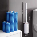Escova Sanitária com Cabeças Descartáveis e Suporte de Parede – Limpeza Profunda e Higiênica