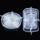 Kit Tampas de Silicone Elásticas Reutilizáveis | Vedação Hermética para Potes e Alimentos | Vivenza Home