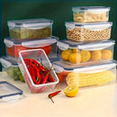 Kit 8 Potes Herméticos Organizadores de Alimentos com Tampa de Trava | BPA Free | Empilháveis para Geladeira e Despensa