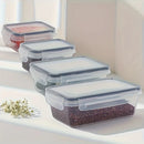 Kit 8 Potes Herméticos Organizadores de Alimentos com Tampa de Trava | BPA Free | Empilháveis para Geladeira e Despensa