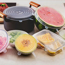 Kit Tampas de Silicone Elásticas Reutilizáveis | Vedação Hermética para Potes e Alimentos | Vivenza Home
