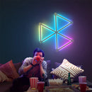 Luz de Parede LED RGB Inteligente Modular USB | Iluminação Gamer com Controle por App e Voz