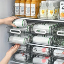 Organizador de Latas para Geladeira Empilhável em Acrílico Transparente | Dispensador de Refrigerantes