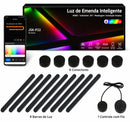 Luz de Parede LED RGB Inteligente Modular USB | Iluminação Gamer com Controle por App e Voz