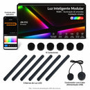 Luz de Parede LED RGB Inteligente Modular USB | Iluminação Gamer com Controle por App e Voz