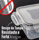 Kit 8 Potes Herméticos Organizadores de Alimentos com Tampa de Trava | BPA Free | Empilháveis para Geladeira e Despensa