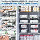 Organizador de Latas para Geladeira Empilhável em Acrílico Transparente | Dispensador de Refrigerantes