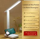 Luminária de Mesa LED Dobrável Recarregável USB com 3 Níveis de Brilho – Luz para Estudos e Trabalho