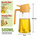 Spray de Óleo 2 em 1 para Cozinha 500ml – Pulverizador e Dispensador para Azeite, Vinagre e Óleo com Controle de Dosagem