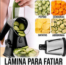 Ralador Rotativo Manual Multifuncional 3 Lâminas com Ventosa Antiderrapante para Queijo, Legumes e Vegetais