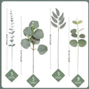 Kit Folhagens Artificiais de Eucalipto com 20 Hastes para Arranjos e Decoração