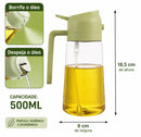 Spray de Óleo 2 em 1 para Cozinha 500ml – Pulverizador e Dispensador para Azeite, Vinagre e Óleo com Controle de Dosagem