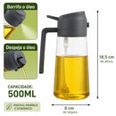 Spray de Óleo 2 em 1 para Cozinha 500ml – Pulverizador e Dispensador para Azeite, Vinagre e Óleo com Controle de Dosagem