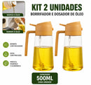 Spray de Óleo 2 em 1 para Cozinha 500ml – Pulverizador e Dispensador para Azeite, Vinagre e Óleo com Controle de Dosagem