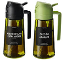 Spray de Azeite e Óleo 2 em 1 de Vidro 470ml – Borrifador para Cozinha com Controle de Dosagem