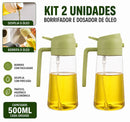 Spray de Óleo 2 em 1 para Cozinha 500ml – Pulverizador e Dispensador para Azeite, Vinagre e Óleo com Controle de Dosagem