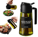 Spray de Azeite e Óleo 2 em 1 de Vidro 470ml – Borrifador para Cozinha com Controle de Dosagem