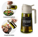 Spray de Azeite e Óleo 2 em 1 de Vidro 470ml – Borrifador para Cozinha com Controle de Dosagem