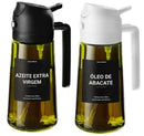 Spray de Azeite e Óleo 2 em 1 de Vidro 470ml – Borrifador para Cozinha com Controle de Dosagem