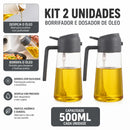 Spray de Óleo 2 em 1 para Cozinha 500ml – Pulverizador e Dispensador para Azeite, Vinagre e Óleo com Controle de Dosagem