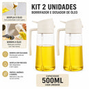 Spray de Óleo 2 em 1 para Cozinha 500ml – Pulverizador e Dispensador para Azeite, Vinagre e Óleo com Controle de Dosagem