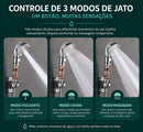 Chuveiro de Alta Pressão com Filtro Mineral | 3 Modos de Jato | Economia de Água | Vivenza Home