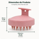 Escova Massageadora de Silicone para Couro Cabeludo | Massageador Capilar e Corporal para Banho