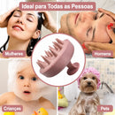 Escova Massageadora de Silicone para Couro Cabeludo | Massageador Capilar e Corporal para Banho