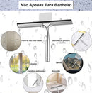 Rodo Limpador de Vidros em Aço Inoxidável – Limpeza sem Marcas para Box, Espelhos e Janelas