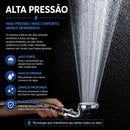 Chuveiro de Alta Pressão com Filtro Mineral | 3 Modos de Jato | Economia de Água | Vivenza Home