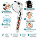 Chuveiro de Alta Pressão com Filtro Mineral | 3 Modos de Jato | Economia de Água | Vivenza Home