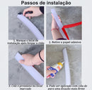 Barreira de Água de Silicone Autoadesiva para Box e Banheiro – Flexível, Impermeável e Recortável